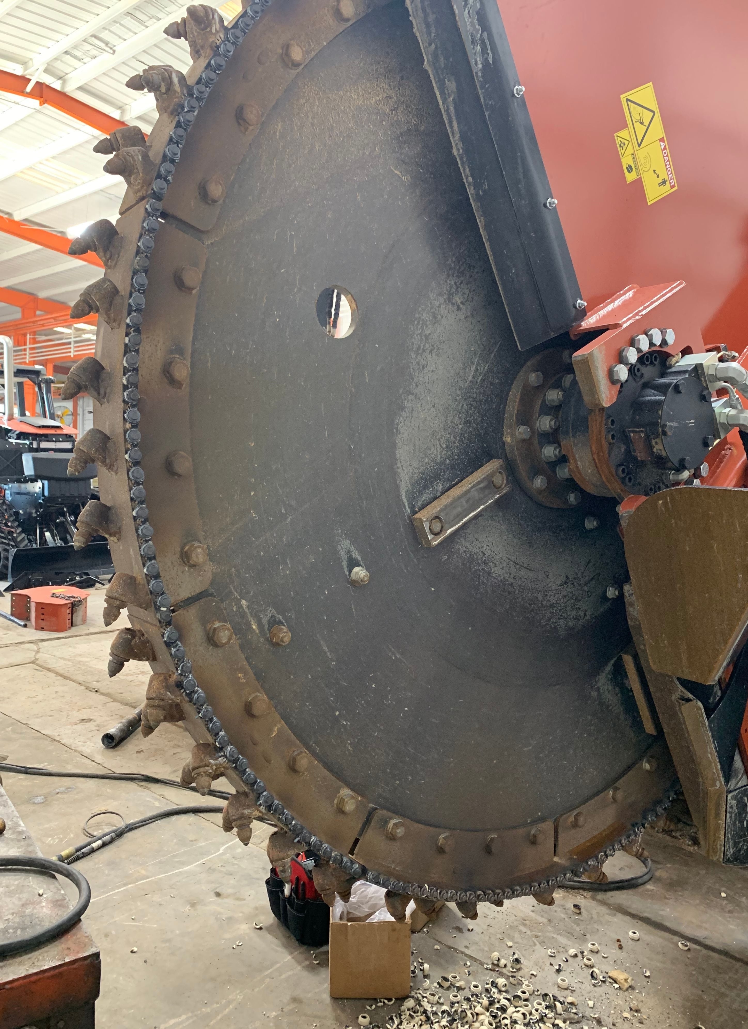 Ditch Witch cutter wheel fitted with TuffStudds